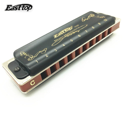 10 Holes Blues Harp 2 Color 12 Keys Paddy  Mouth Musical Instrument