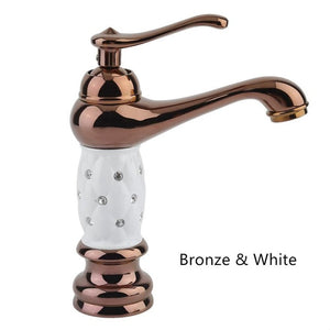 Bathroom Diamond Crystal Body Basin Faucet