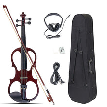 Load image into Gallery viewer, 4/4 Electric Acoustic Violin Basswood Fiddle with Violin Case Cover