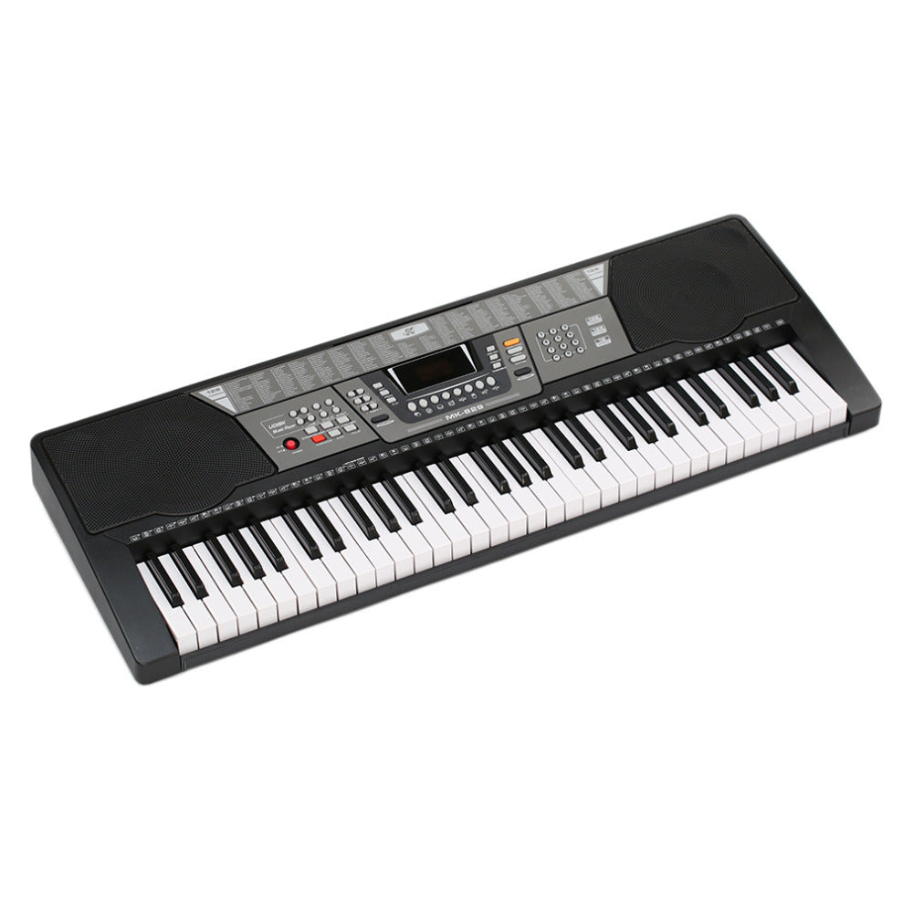 61 Keys 110V Electronic Piano Electric Organ Keyboard- Black