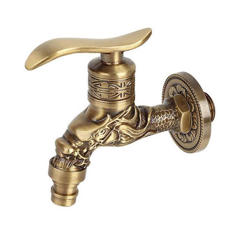 Brass Dragon Carved Tap Animal Shape Faucet