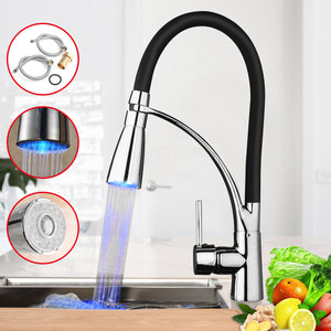 Modern LED Hole Kitchen Spring Faucet