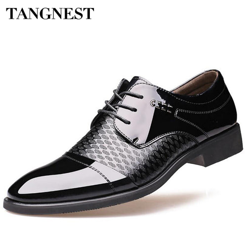 Men Fashion Patchwork PU Leather Shoes