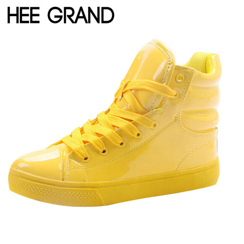 Men Lighted Candy Color High-top Shoes Men Fashion Unisex Shoes