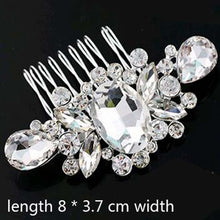 Women Wedding Silver Crystal Rhinestone Diamante Flower Hair Clip