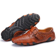 Men Genuine Leather Flats Casual Boat Shoes