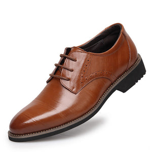 Men Fashion Split Leather Men Business Flats Casual Shoes