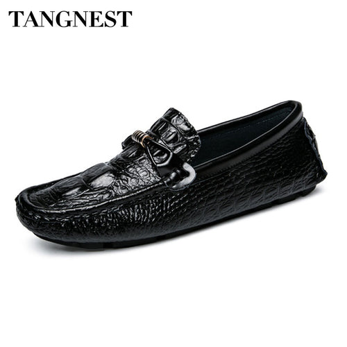 Men Classic Crocodile Pattern Loafers Shoes