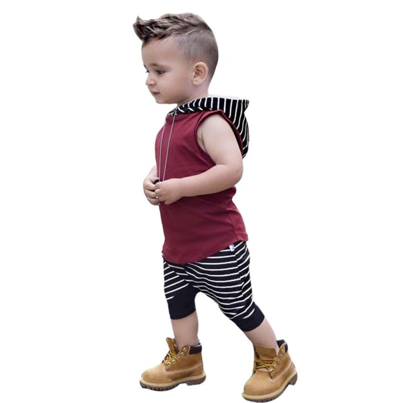 Boy two piece Toddler Kids Baby Boy Hooded set