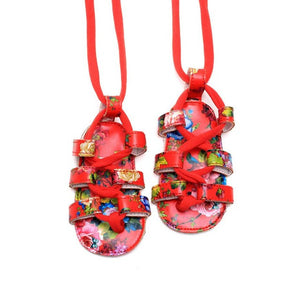 Baby Kids girl Bandage Cross-tied Shoes