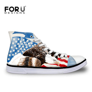 Men Cool 3D Animals Black Owl Printed Shoes