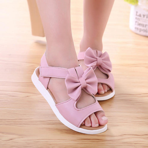 Girls Sandals Summer Fashion Bowknot Girls Flat Princess Shoes