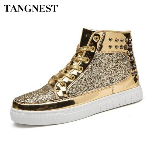 Men Fashion Sequined Toe Men Boots