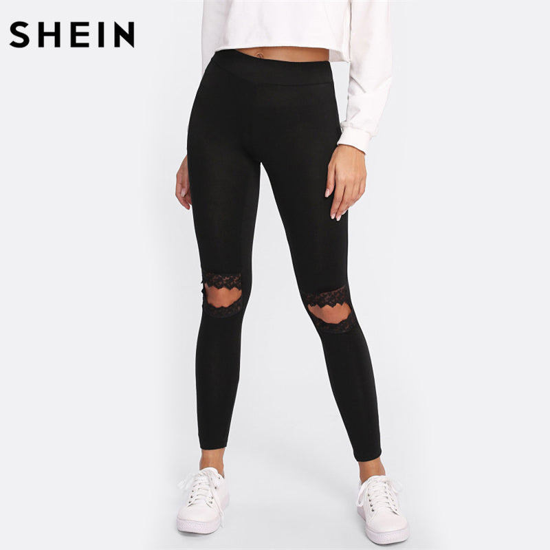 CrazeVilla Polyester Black Leggings with Cut Outs at Rs 350 in New Delhi