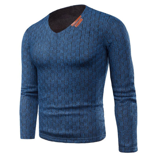 Men Liner Long Sleeve Knitted Clothes Tshirt