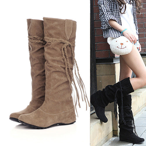 Women Heighten Platforms Thigh High Tessals Boots