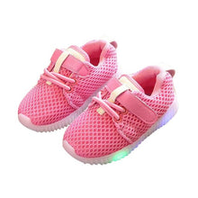 Children Luminous Flash Breathable Mesh LED Light Casual Shoes