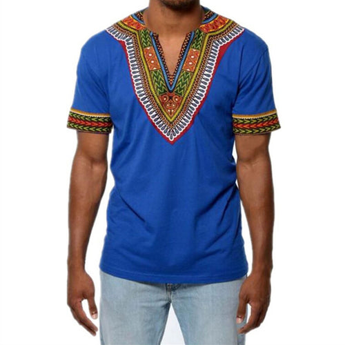 Men Clothing Traditional African Dashiki Maxi Man's T-shirt