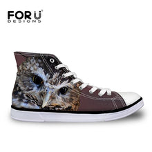 Men Canvas Shoes 3D Horse Panda High-top Shoes