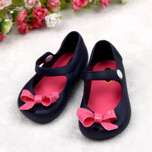 Girls Baby Kids Detailed Jelly Bowknot fish mouth sandals