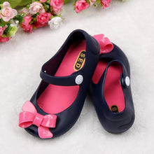 Girls Baby Kids Detailed Jelly Bowknot fish mouth sandals