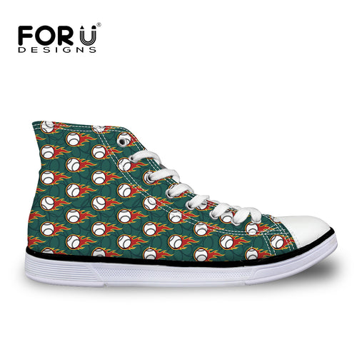 Men Basket Ball Cool Fire 3D Pattern Classic Shoes