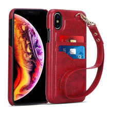 FYY Case for iPhone Xs Max (6.5") 2018,Slim, Elegant PU Leather Case Design with Card Slots and Detachable Hand Strap for iPhone Xs Max (6.5") 2018